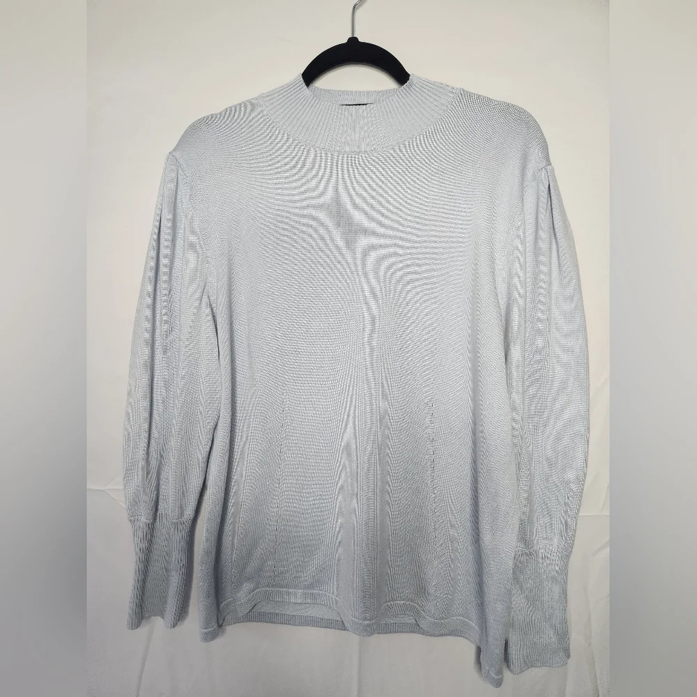 J. McLaughlin Light Baby Blue Mock Neck Sweater Size XLarge